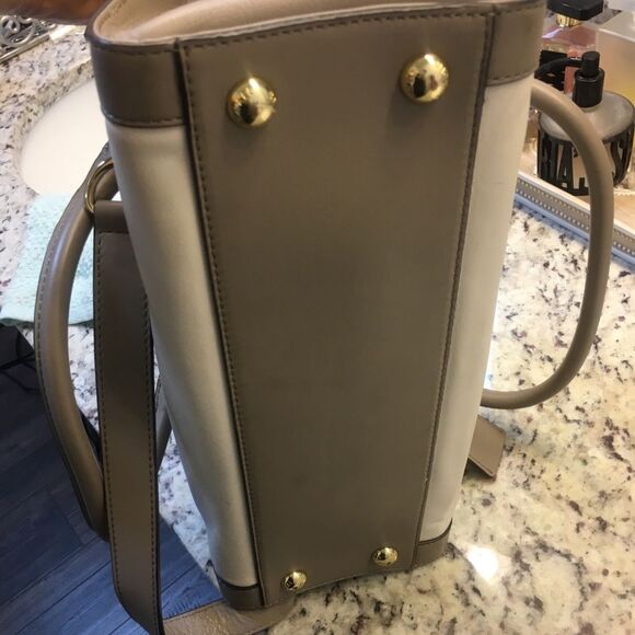 Genuine Michael Kors Hamilton Satchel Tote Taupe/Beige handbag shoulder bag - Picture 6 of 8